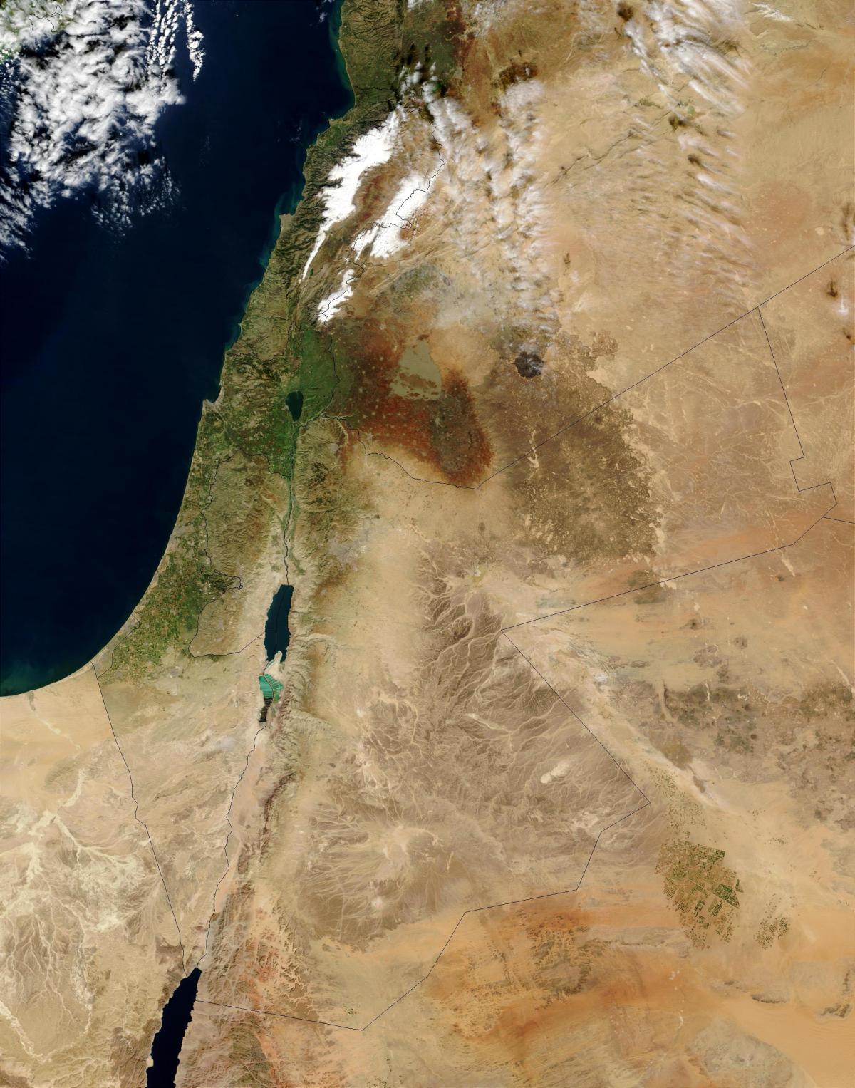 térkép izrael műholdas 