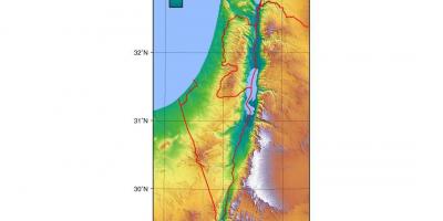 Térkép izrael magasság