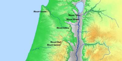 Térkép izrael-hegység