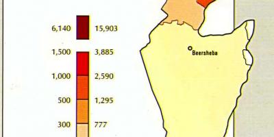 Térkép izrael népesség